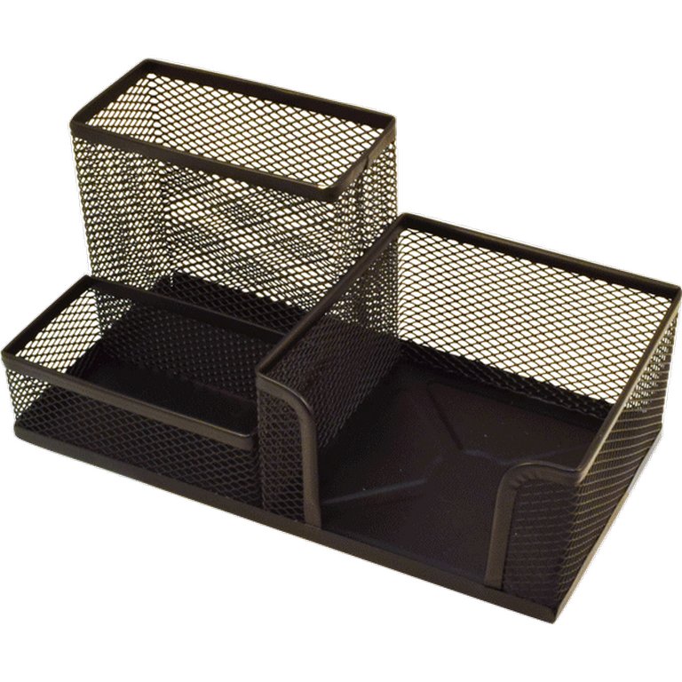 Подставка наст д/канц. принадлеж. металл, deVENTE 3 отд. черная