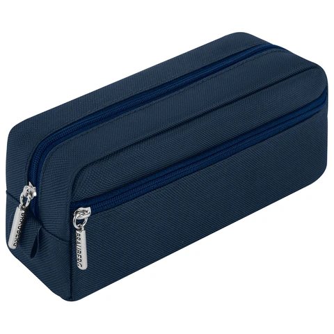 Пенал  универсальный  BRAUBERG "Basic" 19х9х4 см (полиэстер), ассорти