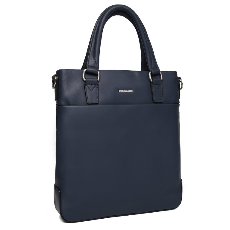 Сумка мужская FABRETTI 26х31х7 см, нат. кожа, синий