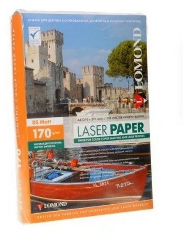 Бумага для полноцв. печати Lomond А4 170г, 250 л/уп. матовая