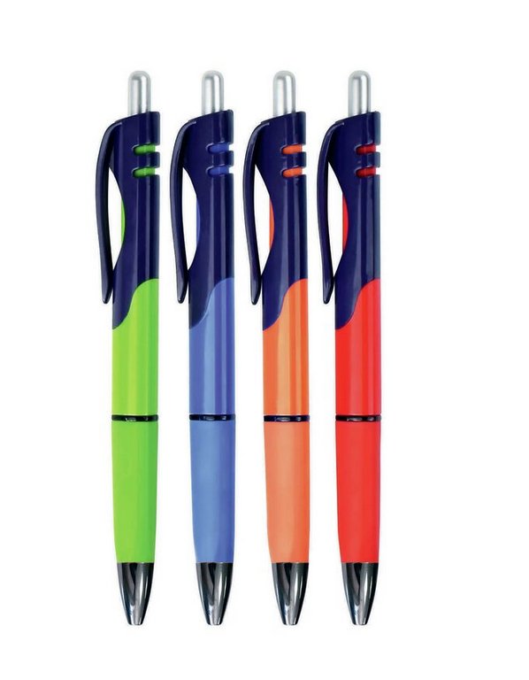 Ручка шариковая авт.  Феникс+ "Включи неон" 0,7мм синяя, ассорти