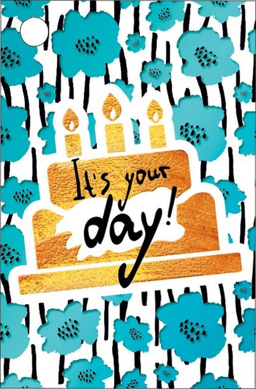 Открытка-малышка  "It's your day!"