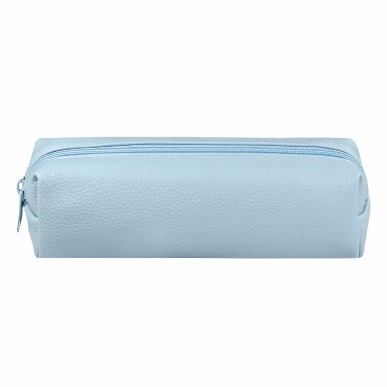 Пенал  для девочки Феникс + "Голубой" 20*6*5,5 см кожзам