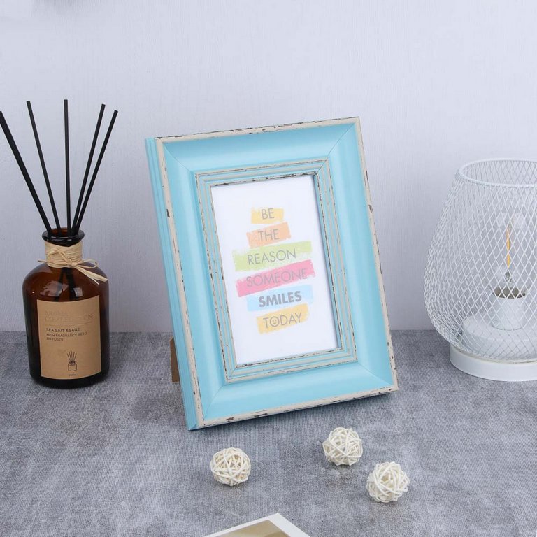 Рамка для фотографий 10*15 см пластик, цв. бирюзовый