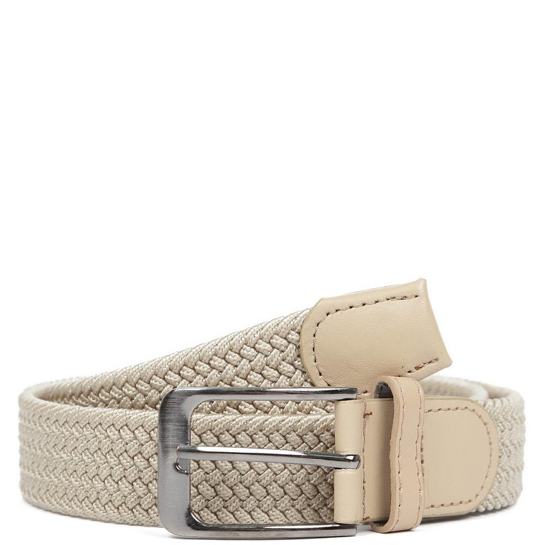 Ремень FABRETTI универсальный, полиэстер размер 125, бежевый