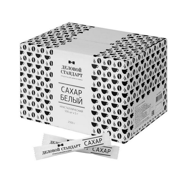 Сахар песок саше по 5гр (500 шт/уп) Деловой стандарт (уп)