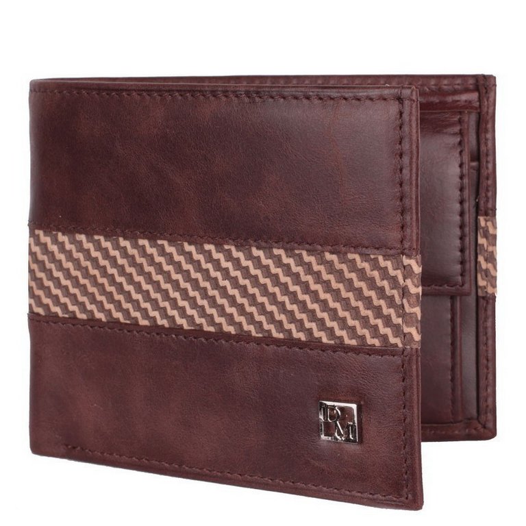 Портмоне D.Morelli мужское "Бранд" нат.кожа, коричневое