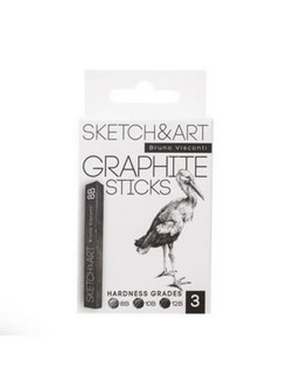 Графит прессованный 3шт/уп SKETCH&ART, 8В, 10В, 12В