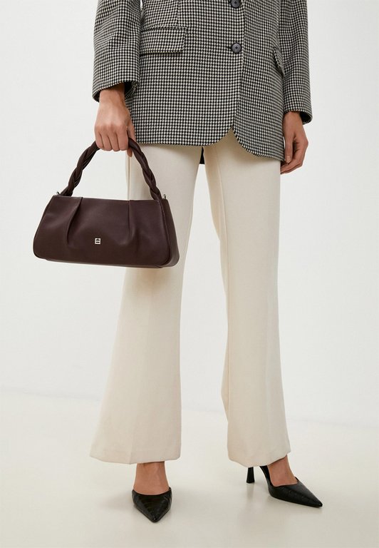 Сумка женская FABRETTI 31х15х8 см, нат. кожа, бордовый