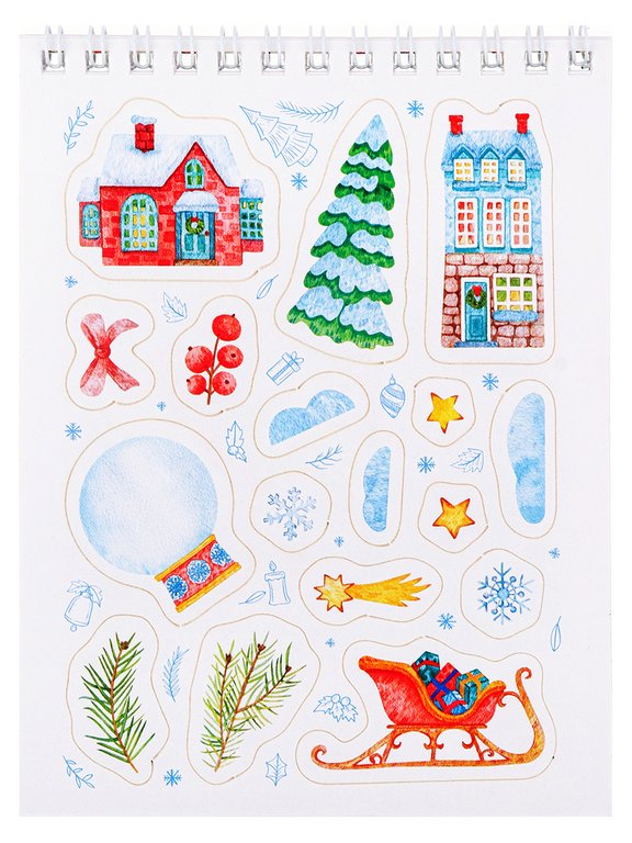 Набор наклеек 150 шт "Мой Новый год" 16л., А6, MILAND