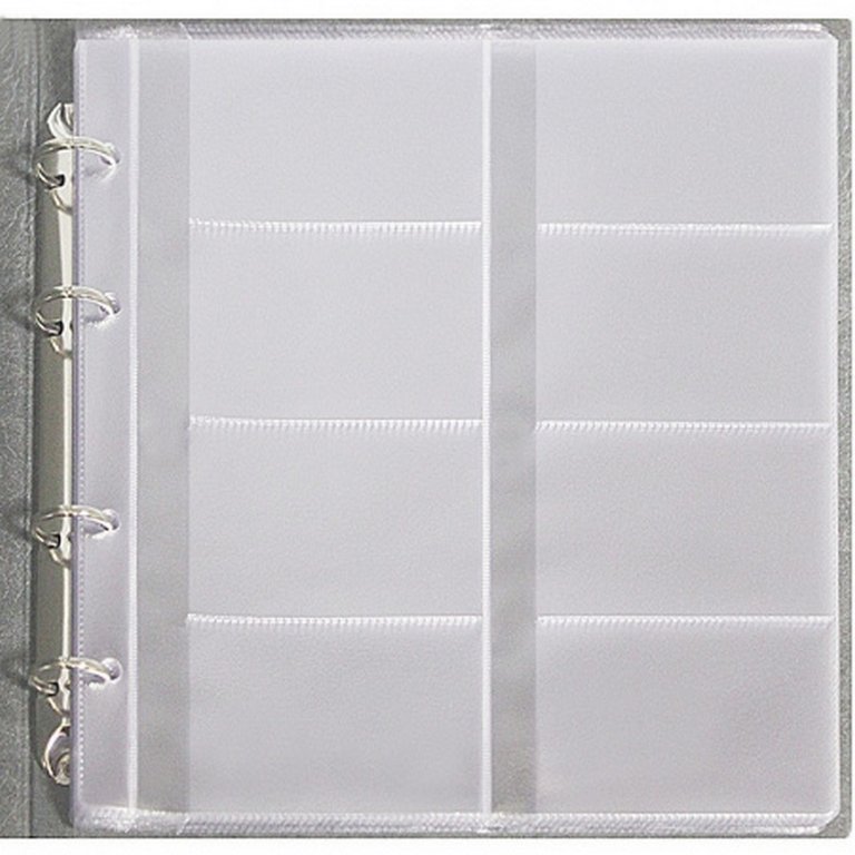 Визитница на 320 визиток ПВХ на кольцах, цв. черный, ДПС