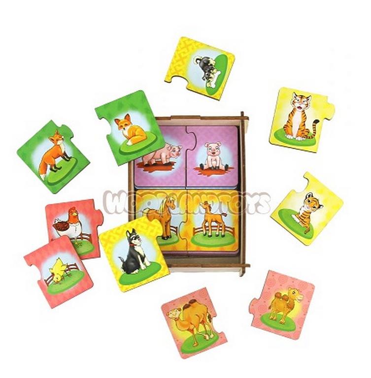 Игра обучающая  Природа "Мама и малыш", дерево WOODLENDTOYS