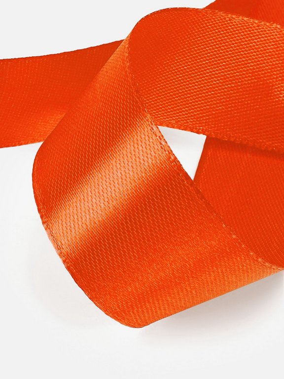 Лента атласная 2,0см*23м, цв. оранжевый  ART UZOR