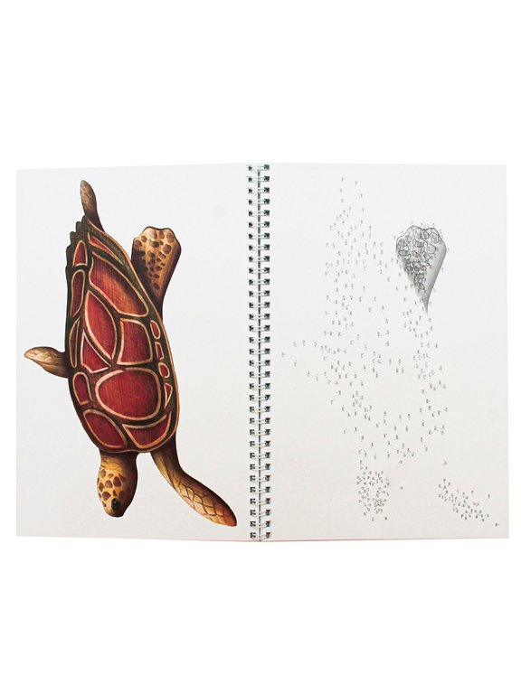 Альбом для обучения рисованию А4 32л. на гребне "РИСУЕМ ОТ ТОЧКИ К ТОЧКЕ" ОКЕАН