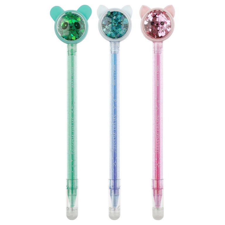 Ручка пиши-стирай гелевая "Funny smile" MESHU (ассорти) с топпером