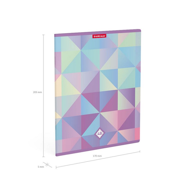 Тетрадь 48 лист лин. А5 на скрепке "Magic Rhombs"