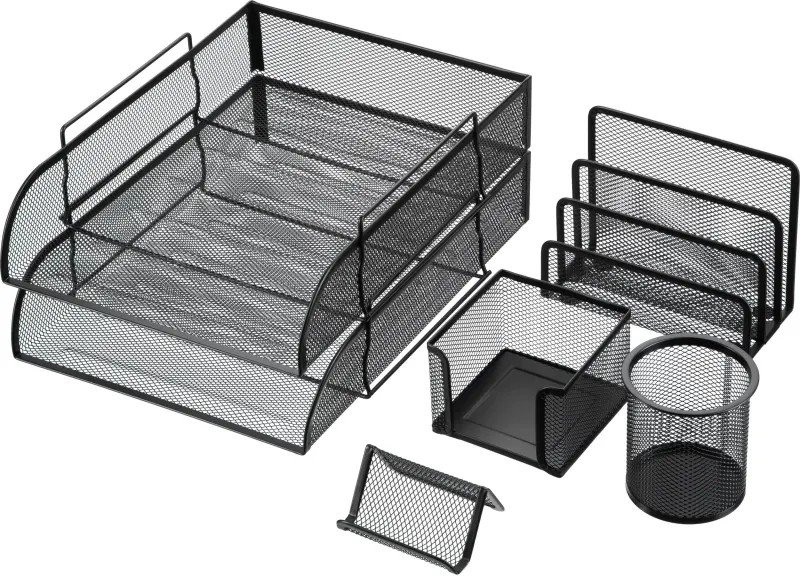 Набор настольный металл.  6 предметов Attache цвет черный