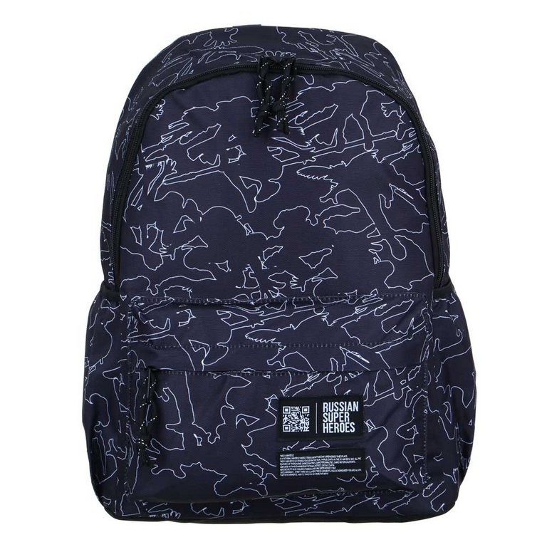 Рюкзак молодежный универсальный "Силуэты на черном" 41*29*18см, 1 отд., 4 карм.