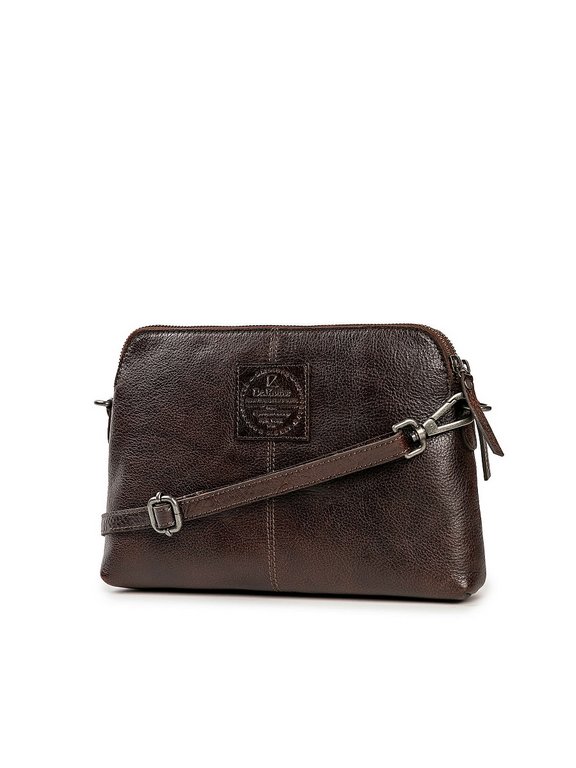 Сумка женская Dr.Koffer 27х19х6см см, нат.кожа коричневая