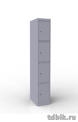 Шкаф металлический офисный (1850х300х500мм) 4 ячейки