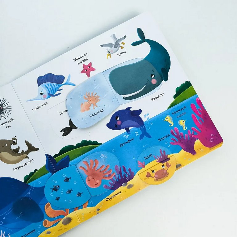 Книга детская 150 заданий с окошками "Животные" (34 окошка)