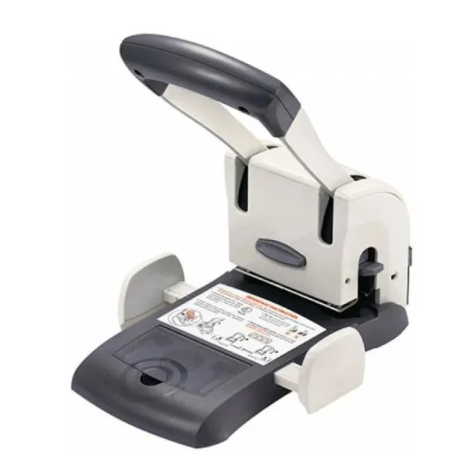 Дырокол мощный до 100л металл/пластик  Kw-Trio Lever-Tech HD 9546, серый с линейкой