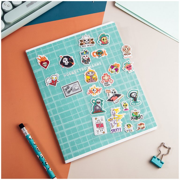 Наклейки объемные 10*24см "Horror" 23 наклейки MESHU