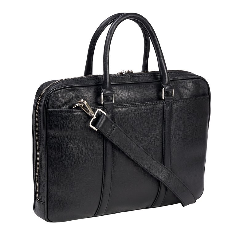 Сумка для документов Dr.Koffer 36*30*6см, нат. кожа, черная
