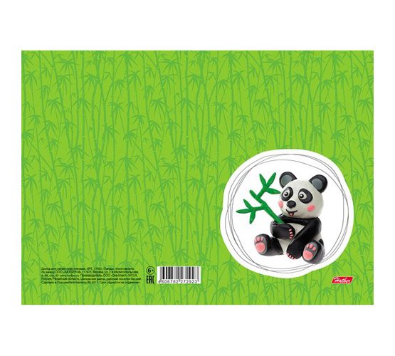 Доска для лепки А5 с рисунком Hatber "Панда"