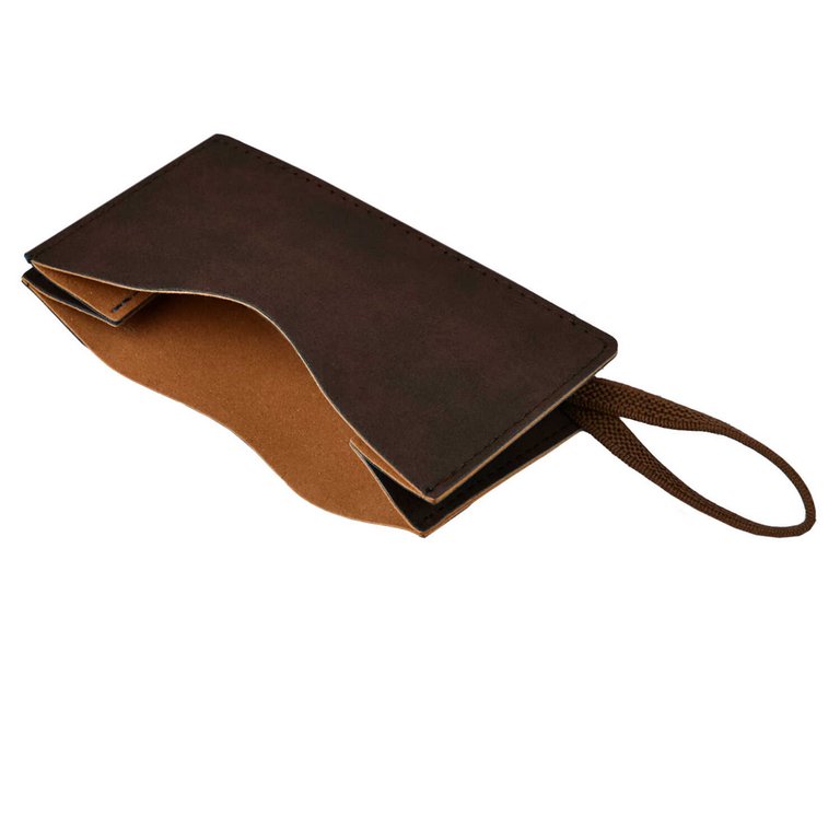 Карман для кредитных, дисконтных карт, пропусков, коричневый 2 отделения, кожзам