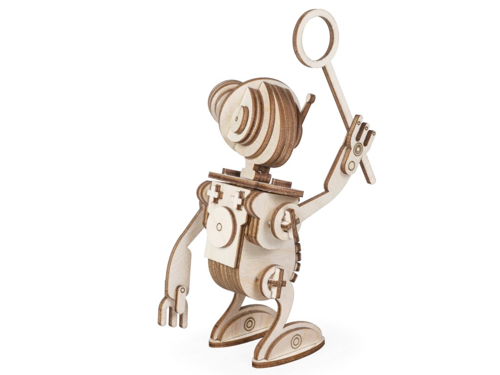 Сборная модель из дерева   71 дет. "Робот Сан" 130*80*60мм