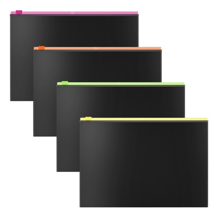 Папка на молнии В5 (288*209 мм), пластик Erich Krause Zip Matt Accent, ассорти