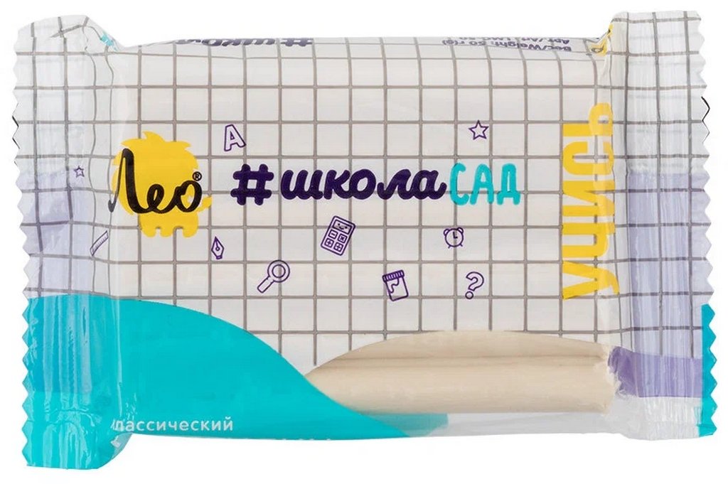 Пластилин  1 цв. белый 50гр Лео "ШколаСад"