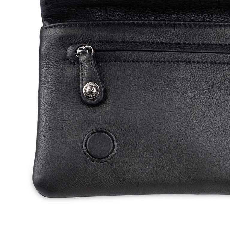 Сумка женская Dr.Koffer 23х15х3см см, нат.кожа черная