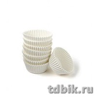 Форма кулинарная бумажная Маффин, белая, d50 мм, h=35 мм (200 шт/уп)