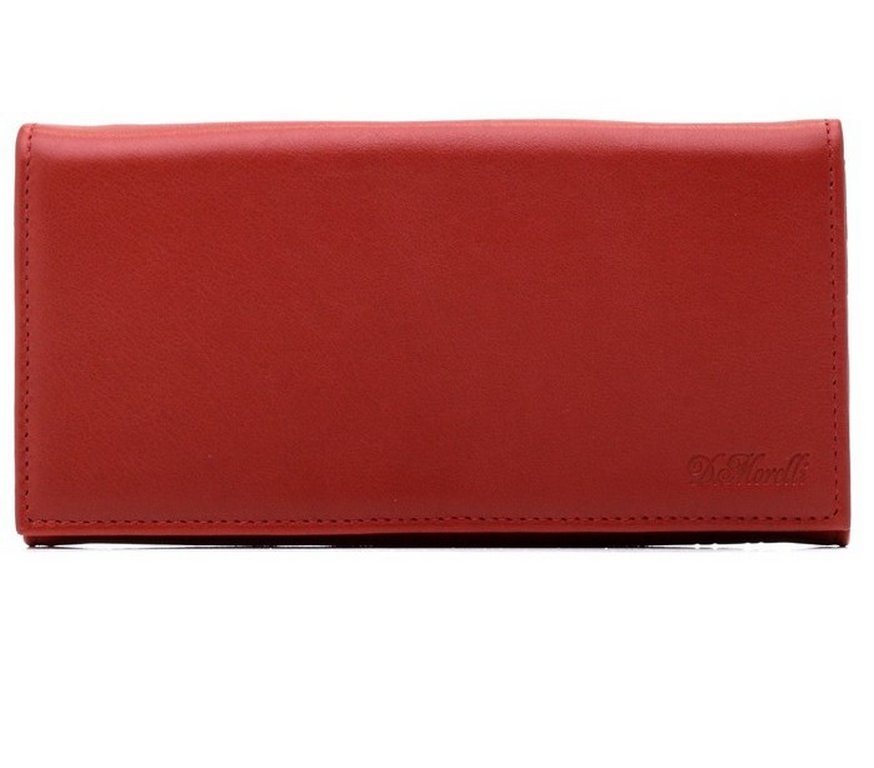 Портмоне D.Morelli женское "Red-2" большое, нат.кожа