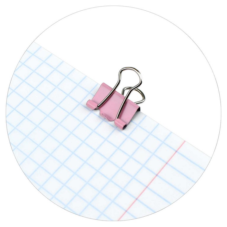 Зажимы розовые 25 мм 10шт/уп Феникс Белый котик