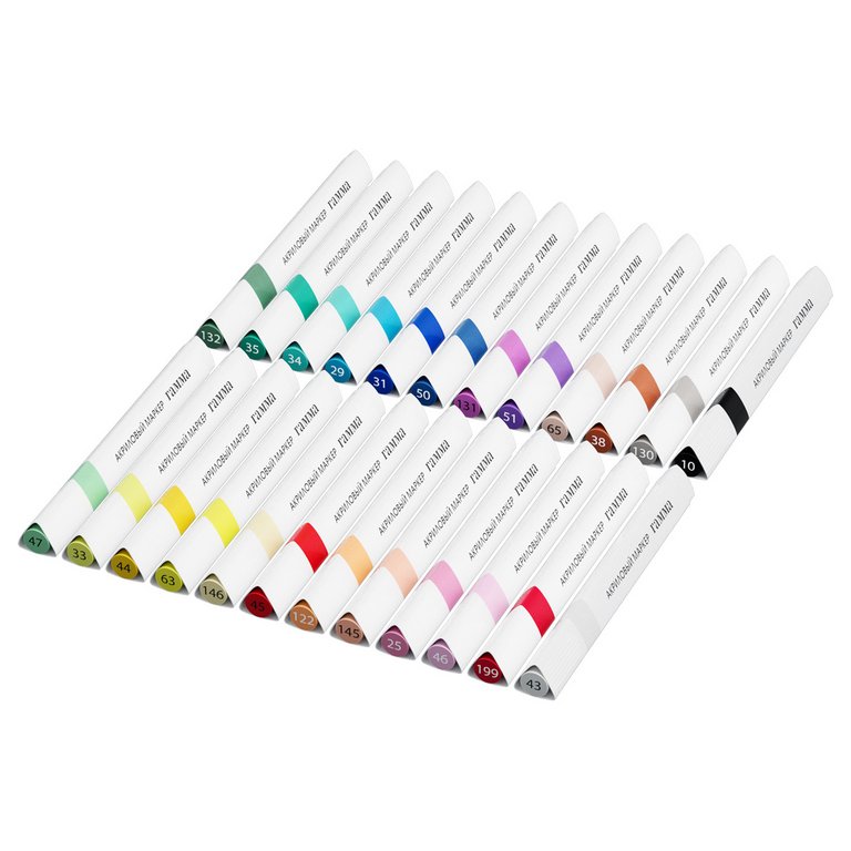 Набор маркеров акриловых 24 цв. Гамма "Классические" трёхгранные