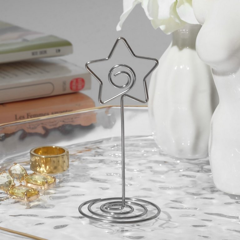 Мемо-клип  "Звезда" цв. серебро