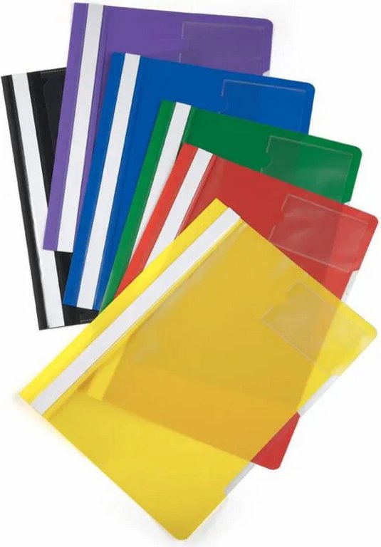 Папка-скоросшиватель А4 пластик (0,12/0,16 мм) с отд. для визиток, цвет фиолетовый Бюрократ