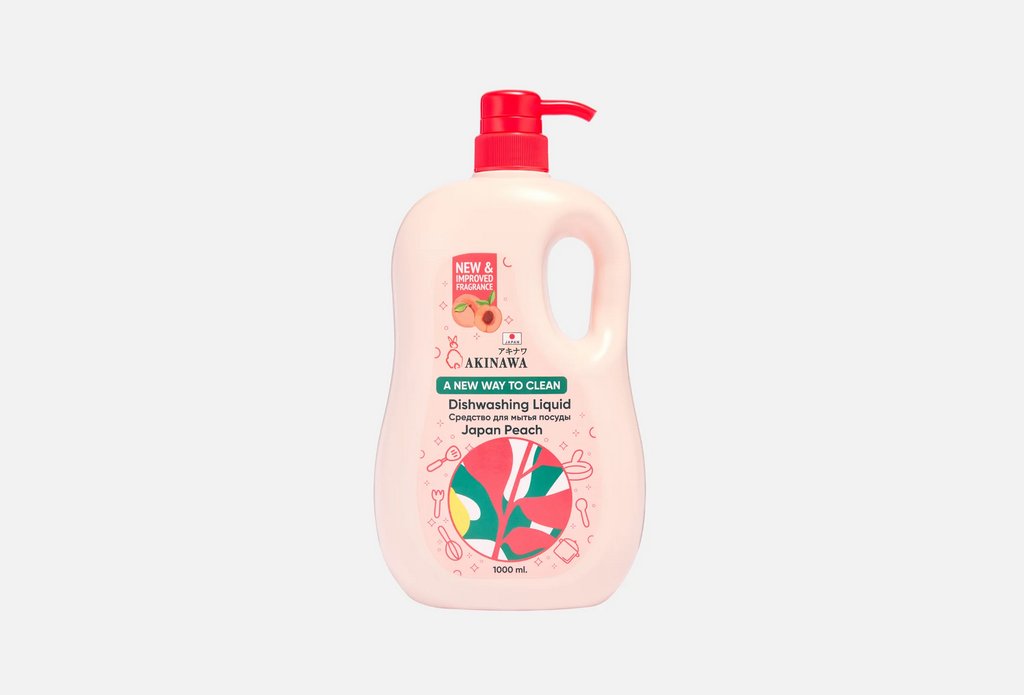 Жидкость д/мытья посуды Akinawa Japan Peach 1000 мл.