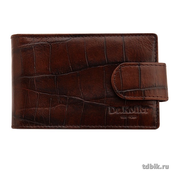 Визитница Dr.Koffer 11*7см на 48 визиток, коричневый