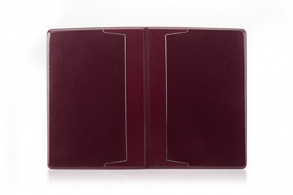 Обложка для паспорта Faetano мягкая флекс., бархат цвет бордо