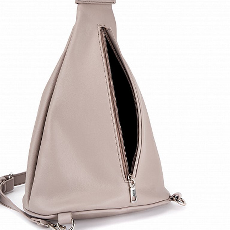 Рюкзак женский Jane's Story 25х30х16см, экокожа, серый