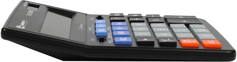 Калькулятор наст. Lamark SK-555BK (14 разр., 2 питания 143x193x38.4 мм) черный