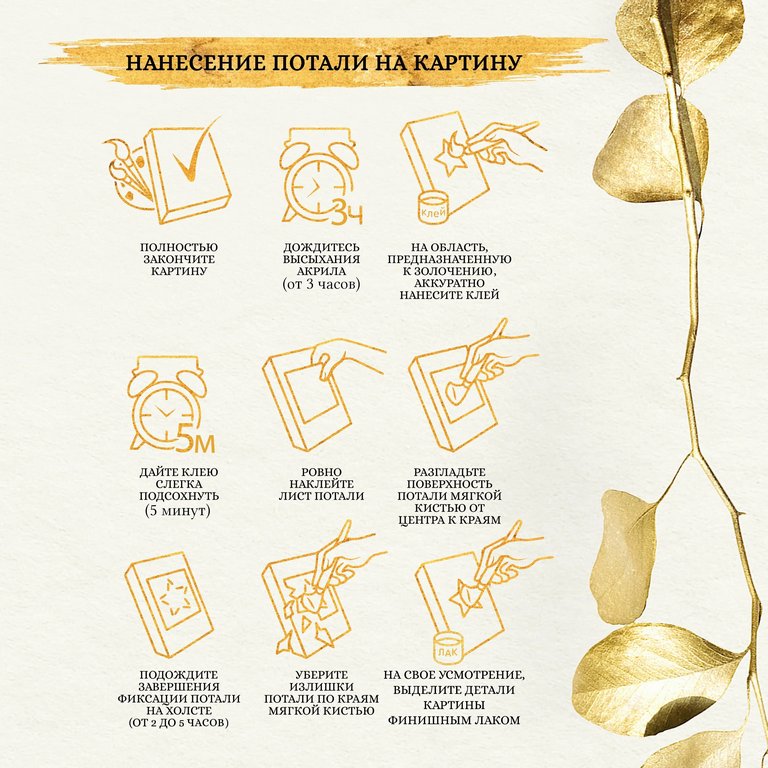 Роспись по номерам (холст) 23*57см ПАННО с поталью "Зездное ночное небо" (основа+акрил.краски,кисти)