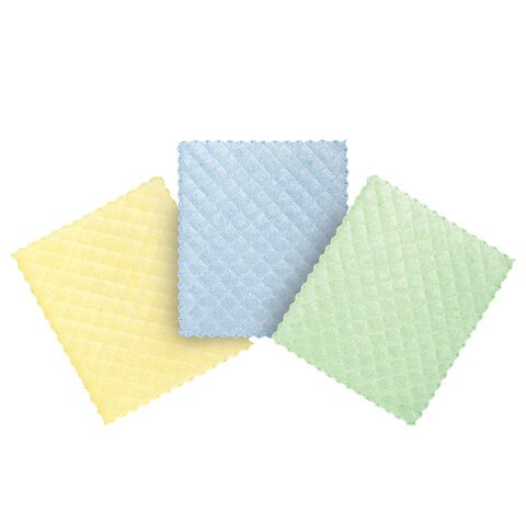 Салфетка для уборки помещений (губчатая, микрофибра) 17*20см LAIMA 3 шт/уп