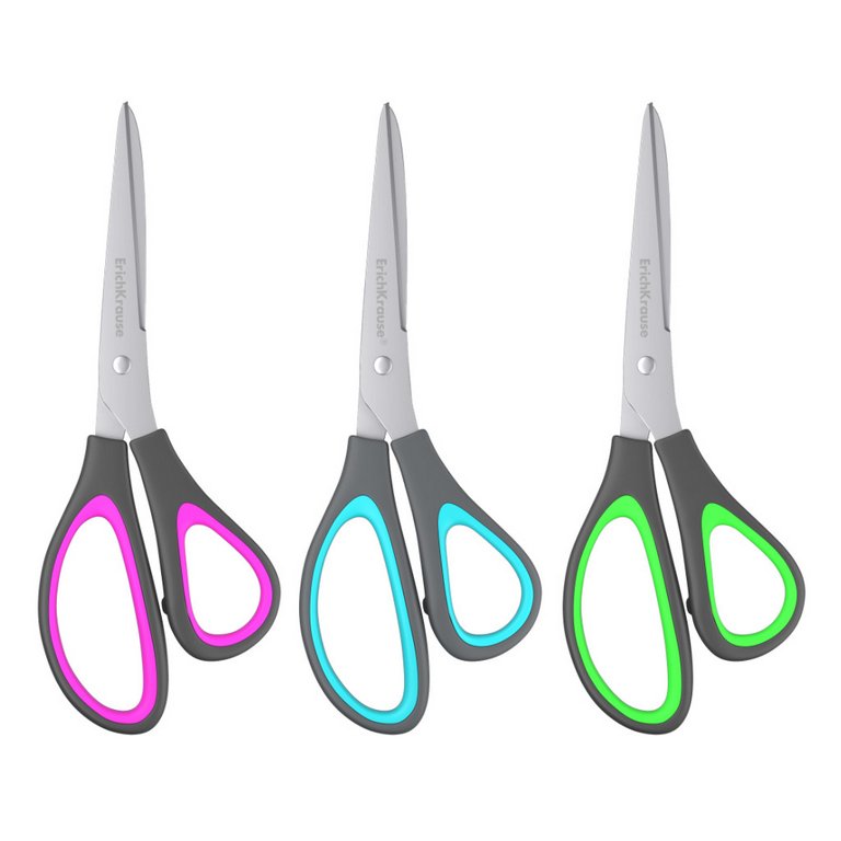 Ножницы 170 мм рукоятка с резиновыми вставками  Erich Krause "Standard+ Ergo"