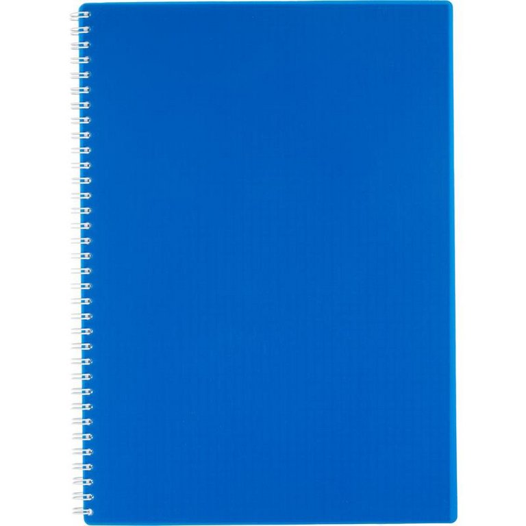 Тетрадь 96 лист кл. А4 на спирали  обложка из цветного пластик синего цвета