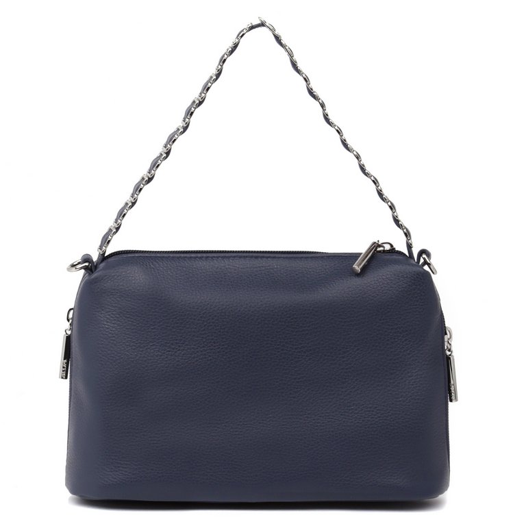 Сумка женская Palio 25х18х10 см, нат. кожа, темно-синий
